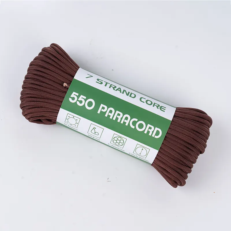 7 Strand Core 4mm ठोस रातो पाम 550 Polyester Paracord