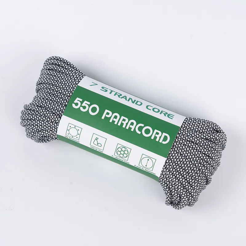 7 Strand Core 4mm सेतो डायमण्ड 550 Polyester Paracord 7 Strand Core 4mm सेतो डायमण्ड 550 Polyester Paracord